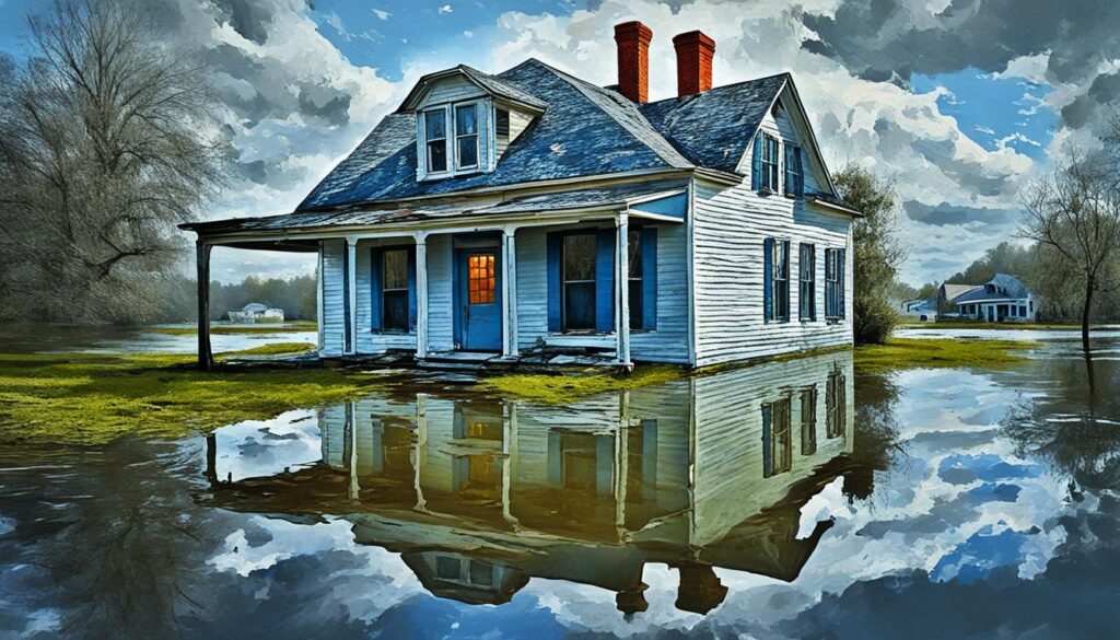 überschwemmtes Haus im Traum