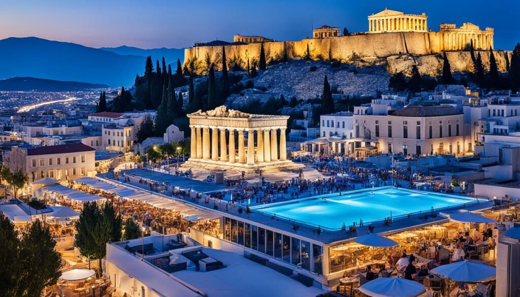Rooftop-Bar in Athen