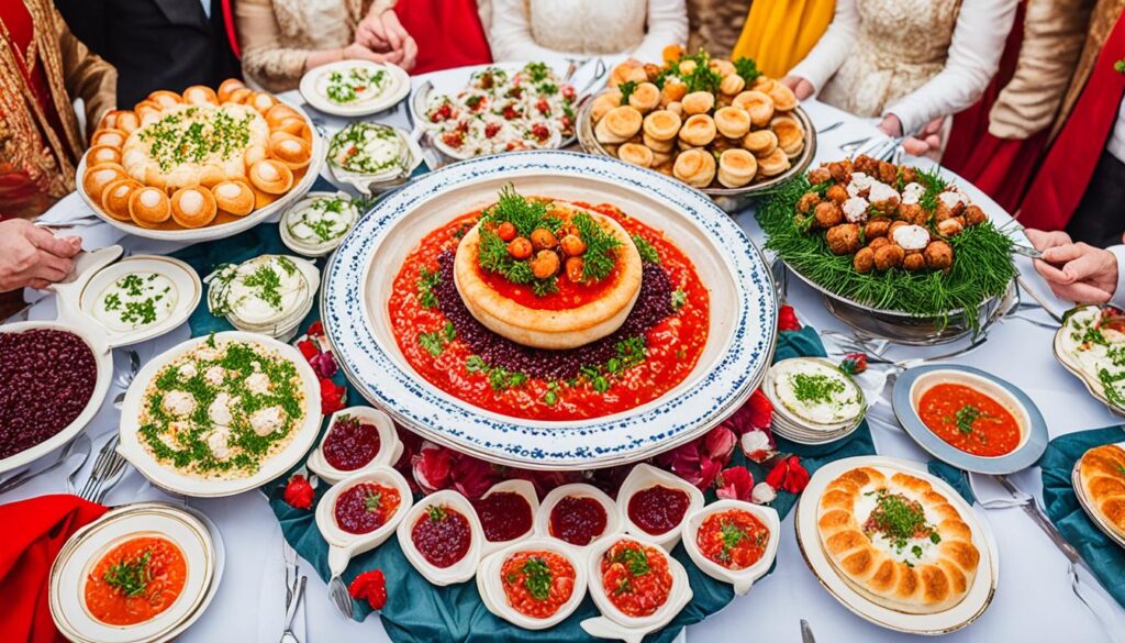 Russische Hochzeitskulinarik