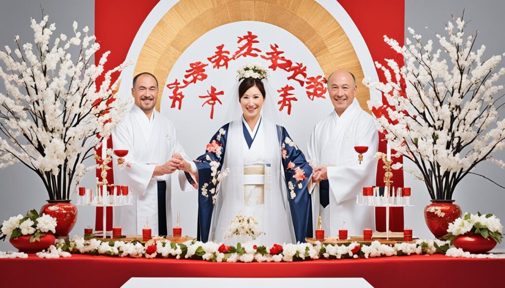Shintoistische Hochzeitszeremonie