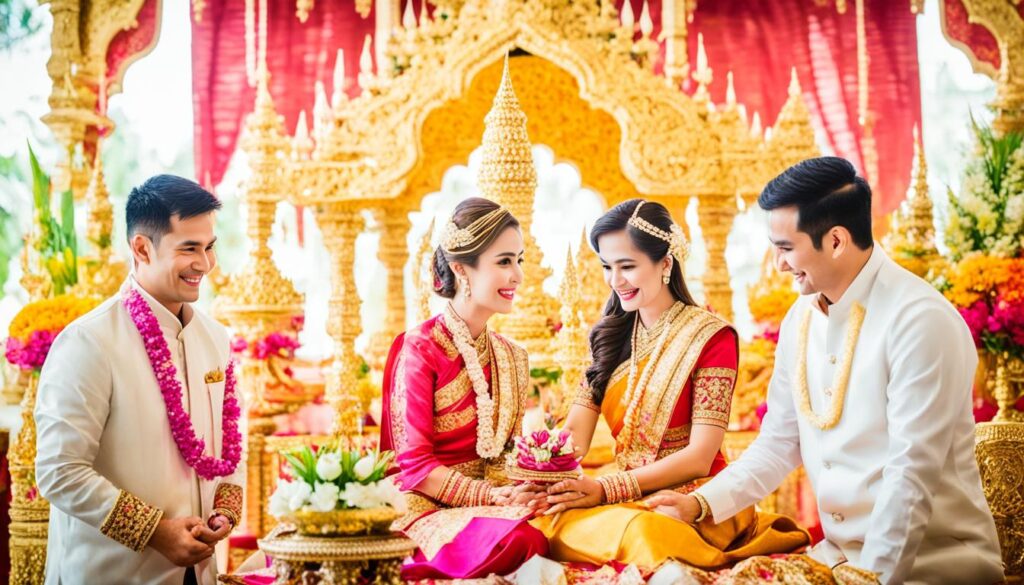 thailändische Verlobungszeremonie
