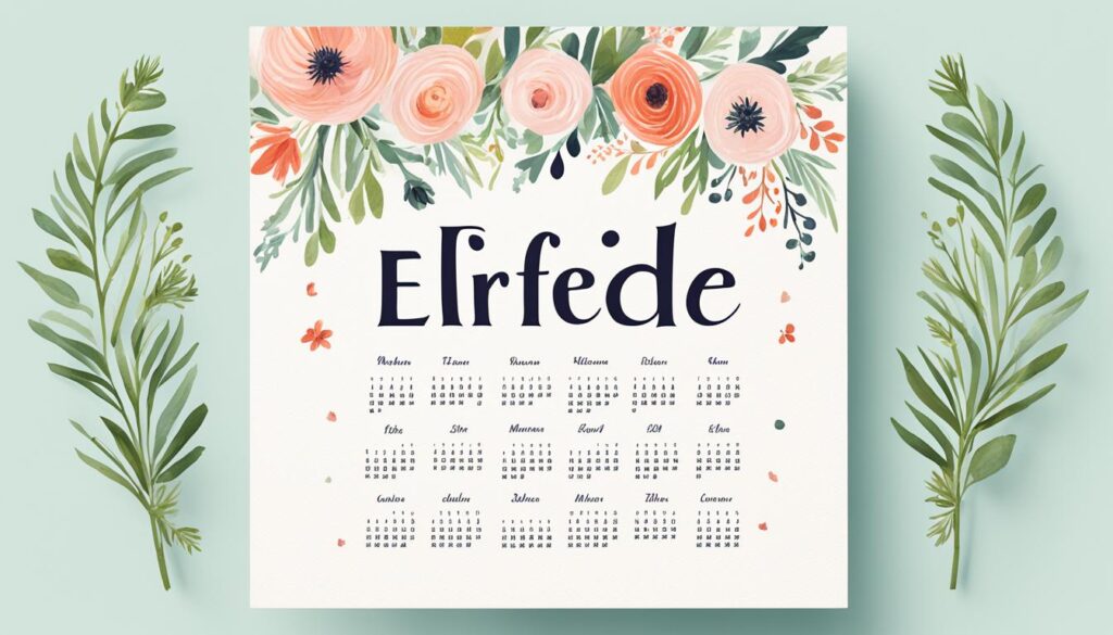 Namenstag Elfriede Kalender