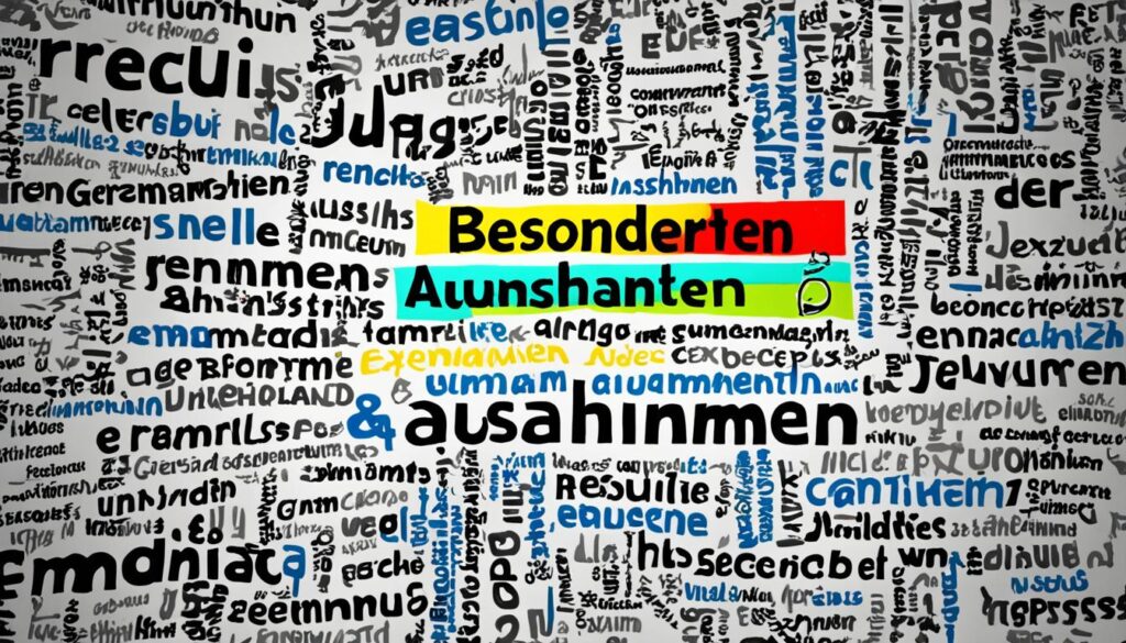 Besonderheiten und Ausnahmen