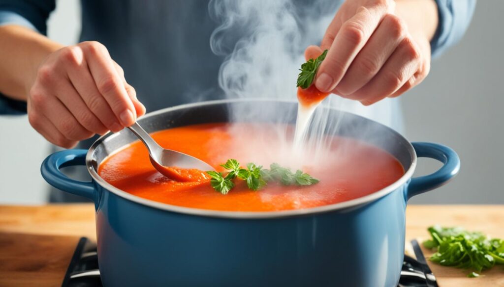 tomatensuppe abschmecken