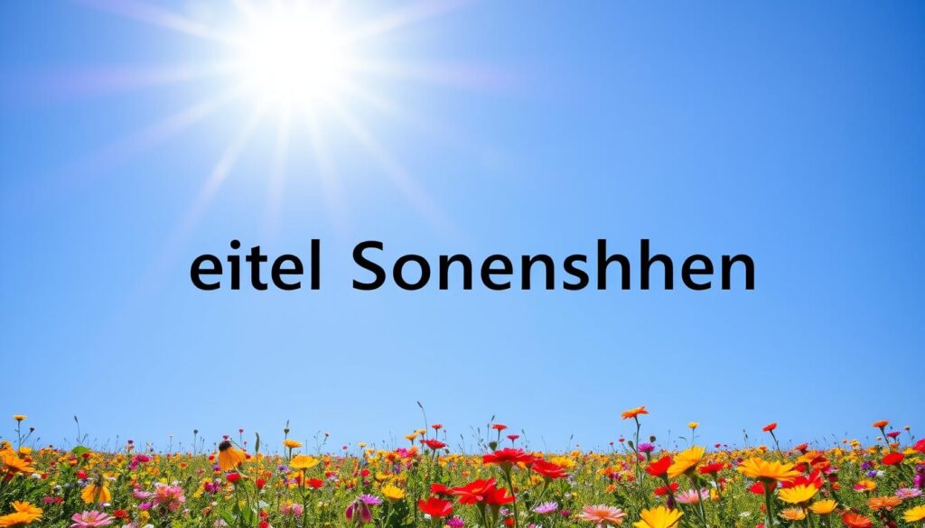 Redewendung eitel Sonnenschein