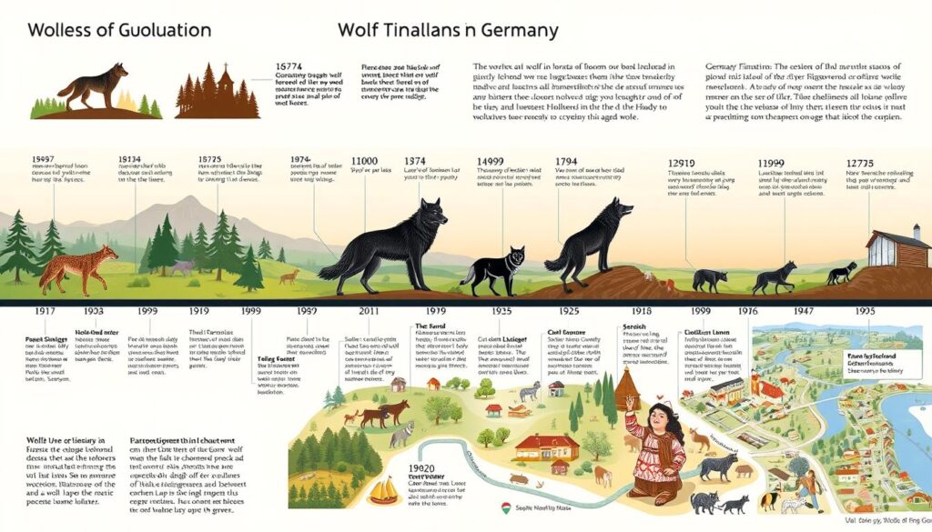 Historische Entwicklung der Wölfe in Deutschland