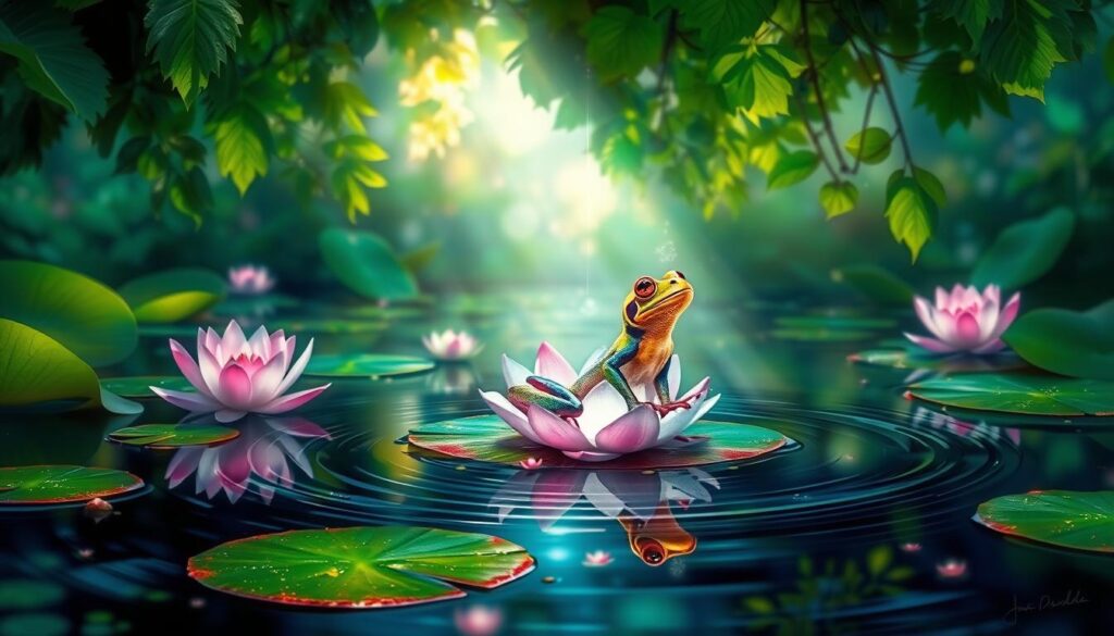 Spirituelle Frosch Deutung