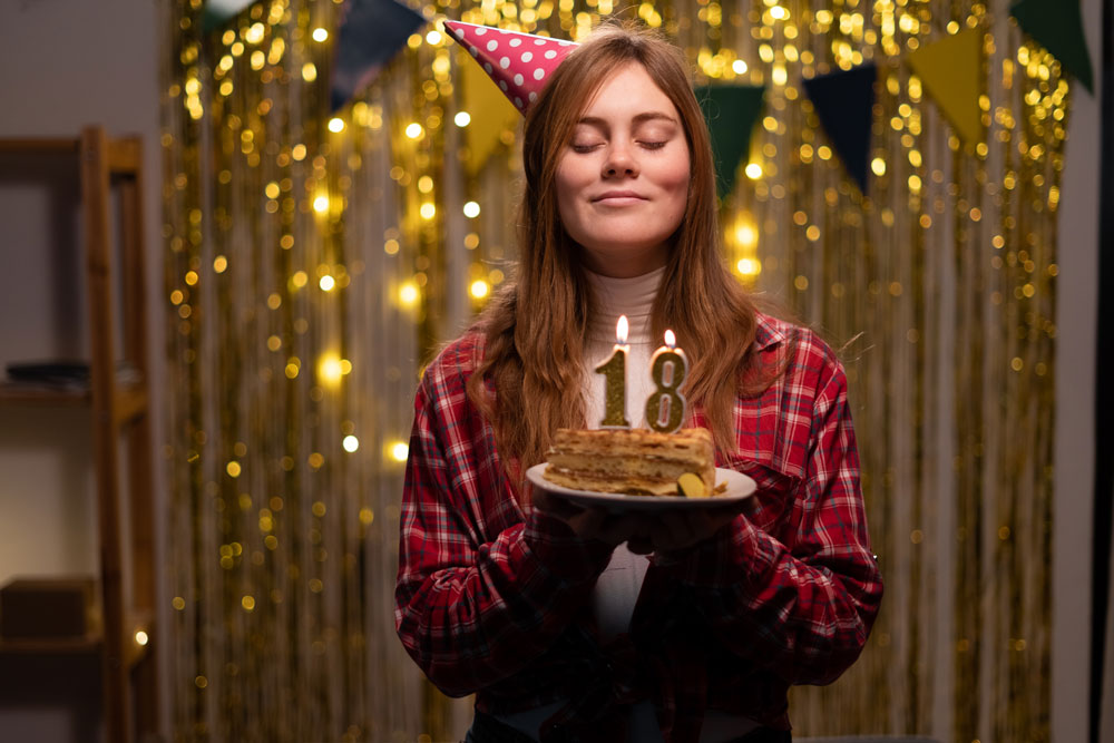 Glückwünsche zum 18. Geburtstag